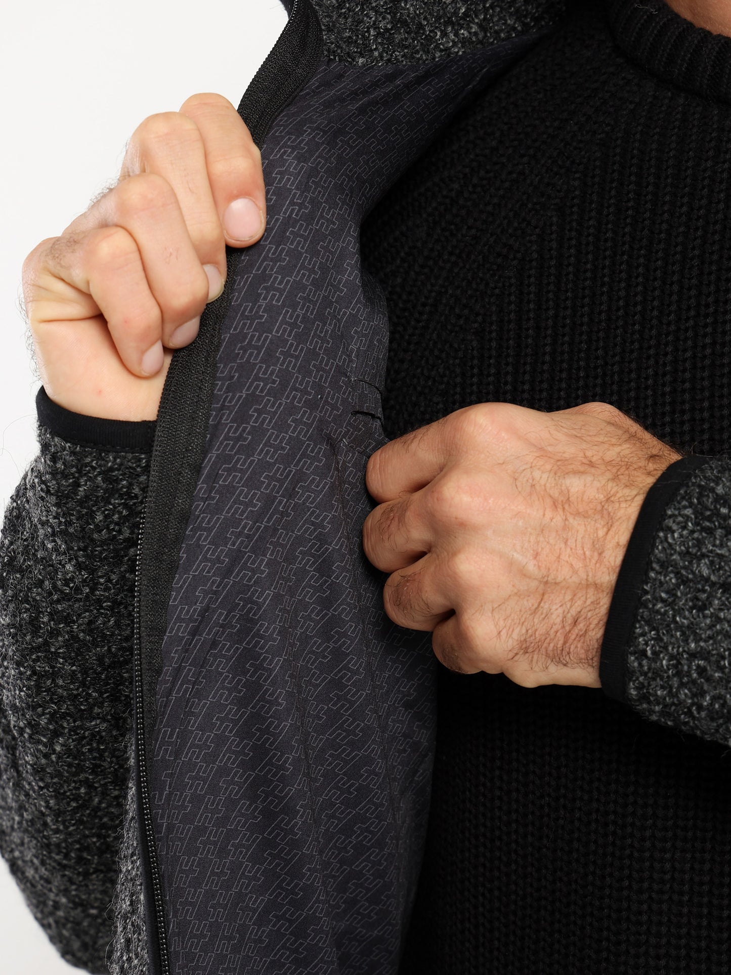 Boucle Zipper Cardigan