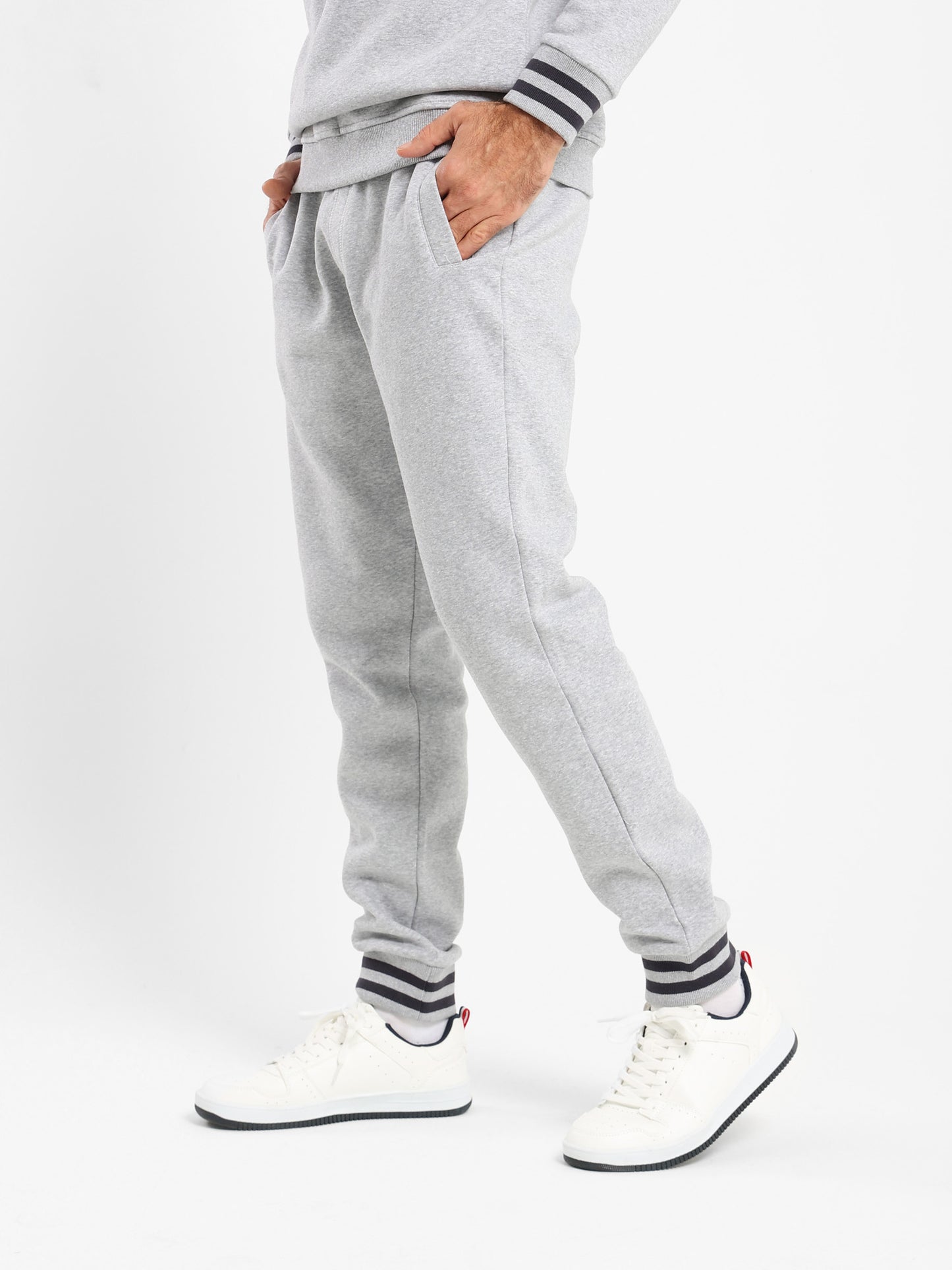 Sweatpants with Striped Cuffs