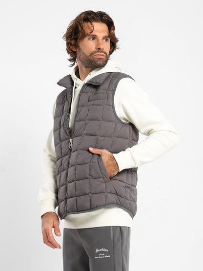 Mock Neck Parka Vest