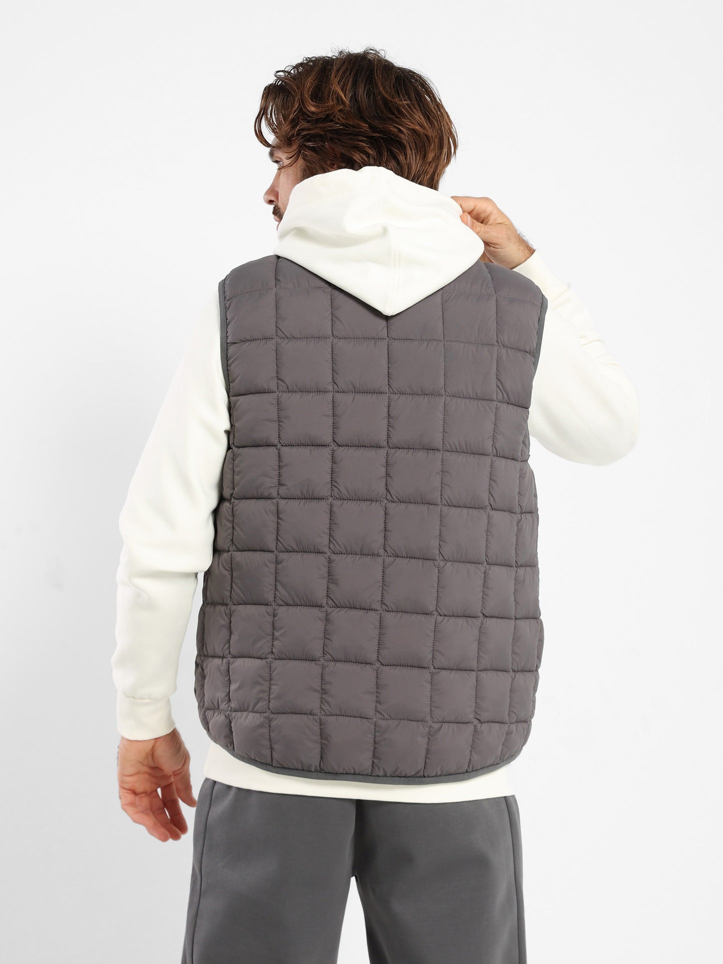 Mock Neck Parka Vest