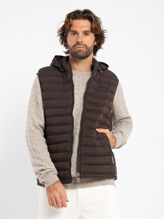 Mock Neck Parka Vest