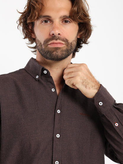Basic Flannel Twill Long-Sleeve Shirt