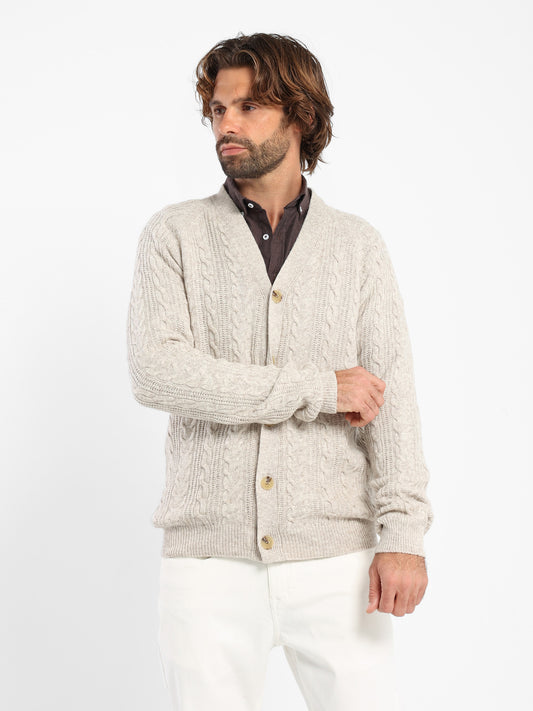 Cable Knit Button Cardigan