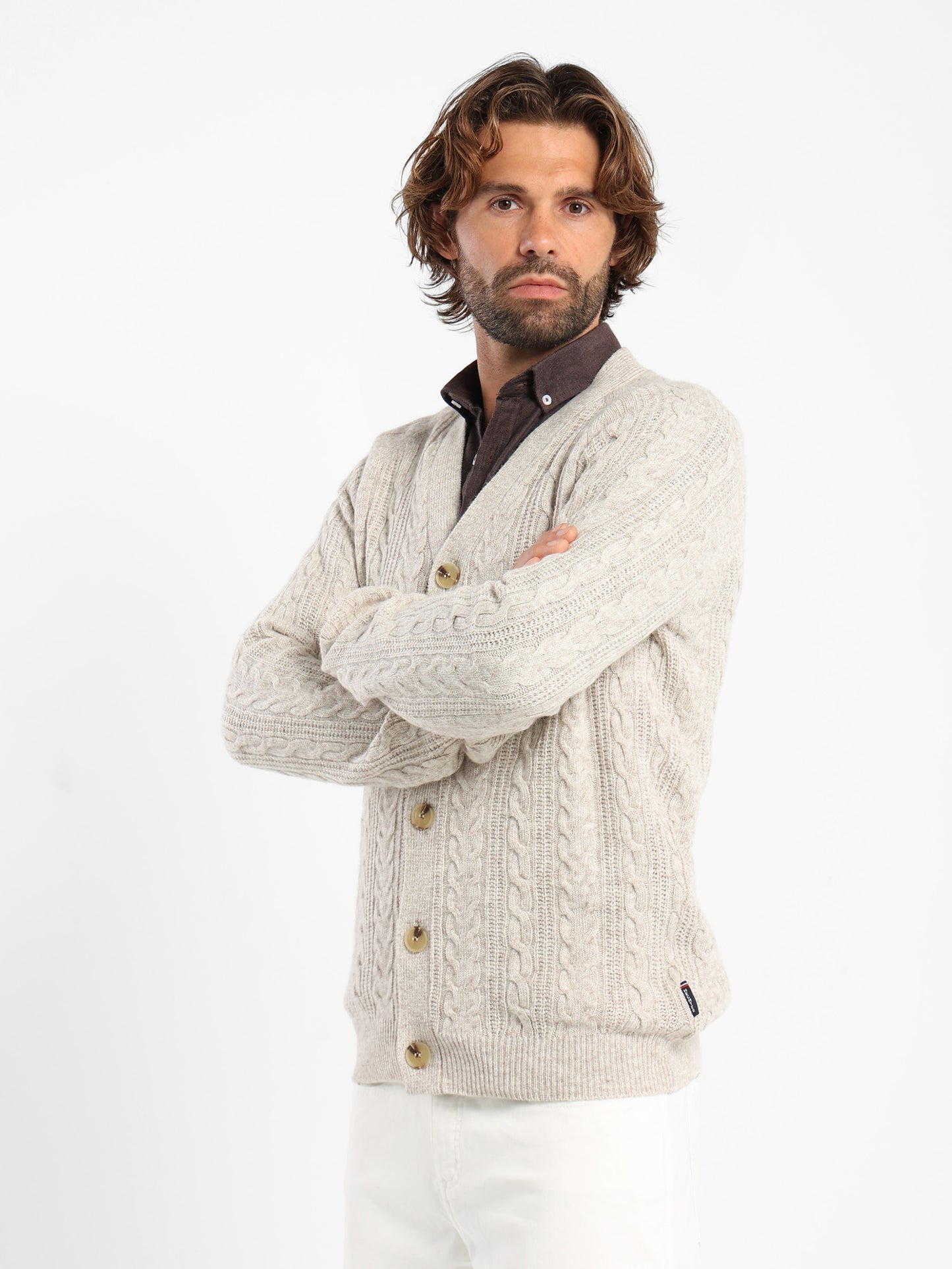 Cable Knit Button Cardigan