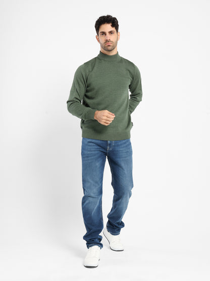 Mock Neck Plain Pullover