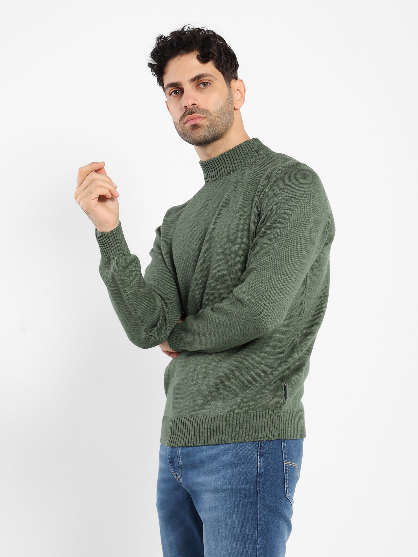 Mock Neck Plain Pullover
