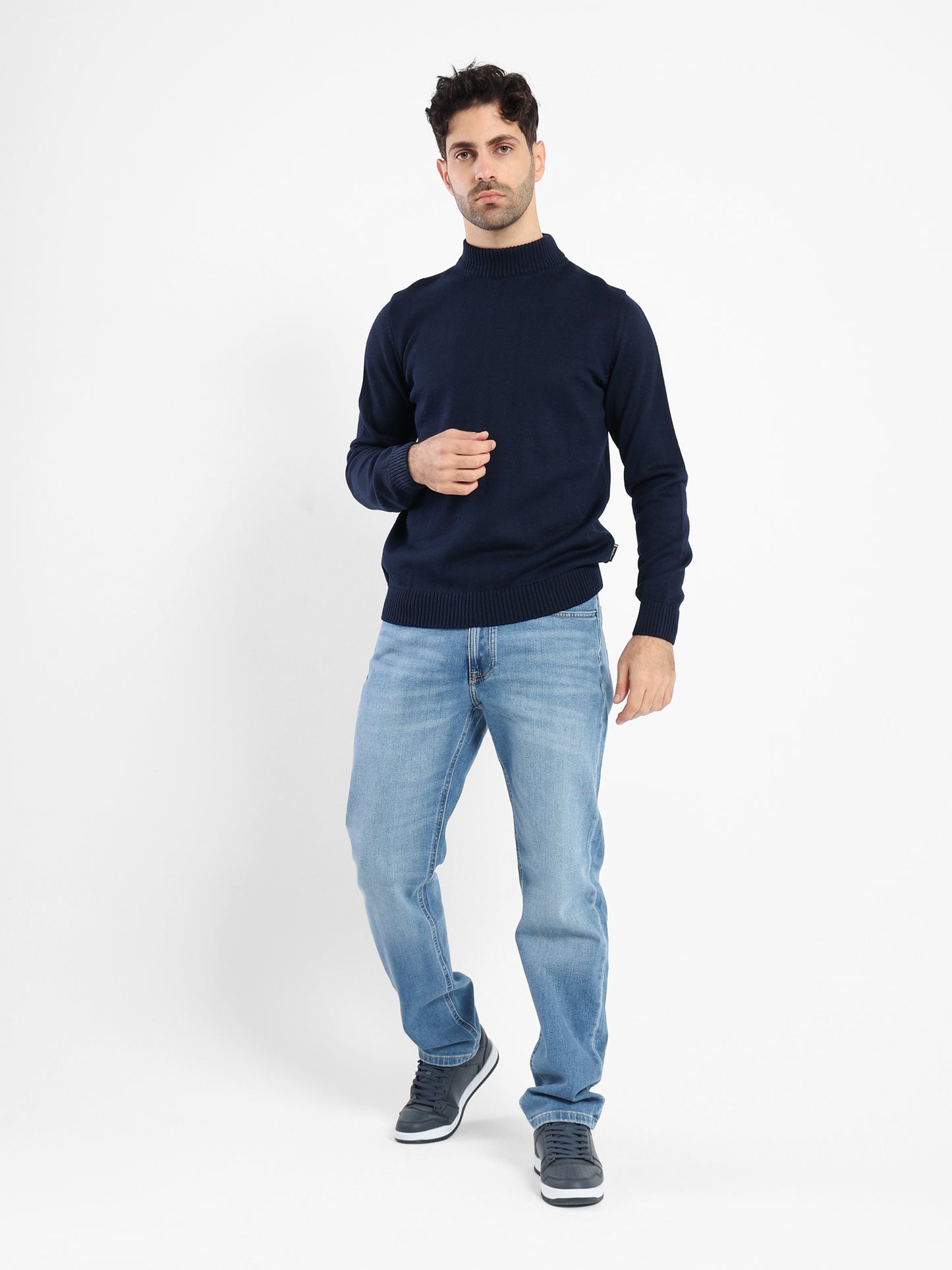 Mock Neck Plain Pullover