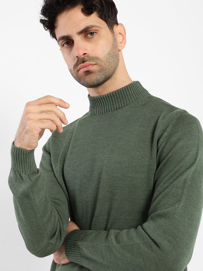 Mock Neck Plain Pullover