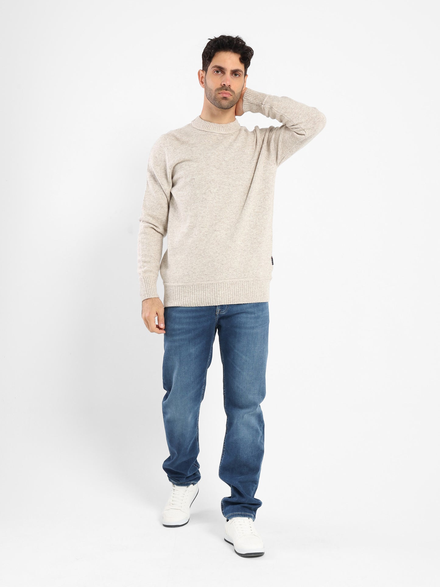 Oversized Round-Neck Pullover