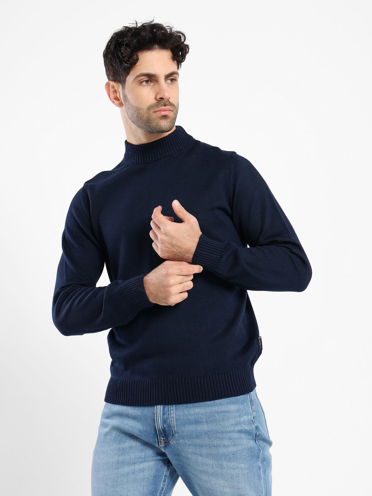 Mock Neck Plain Pullover