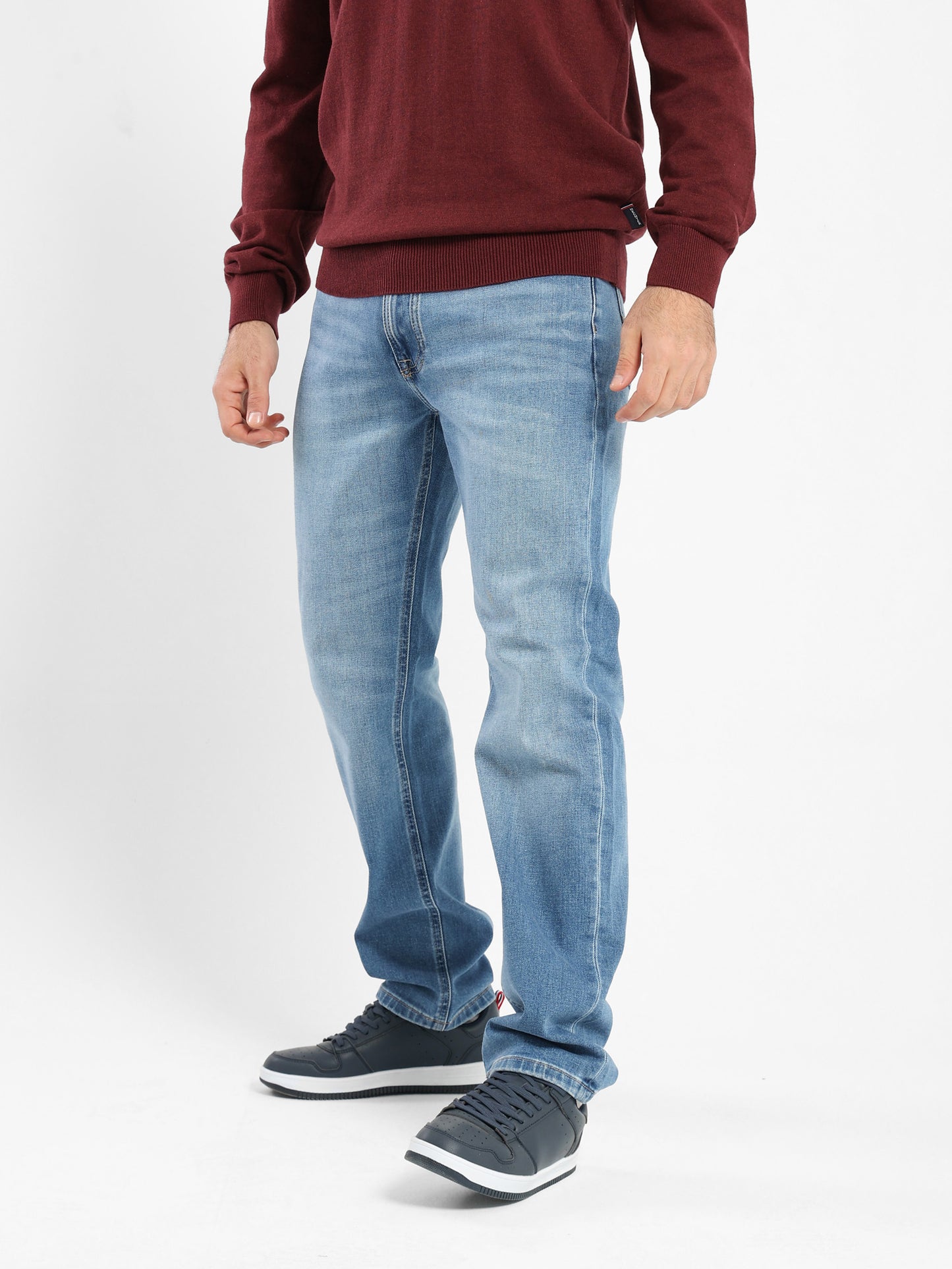 Washed Denim Pants
