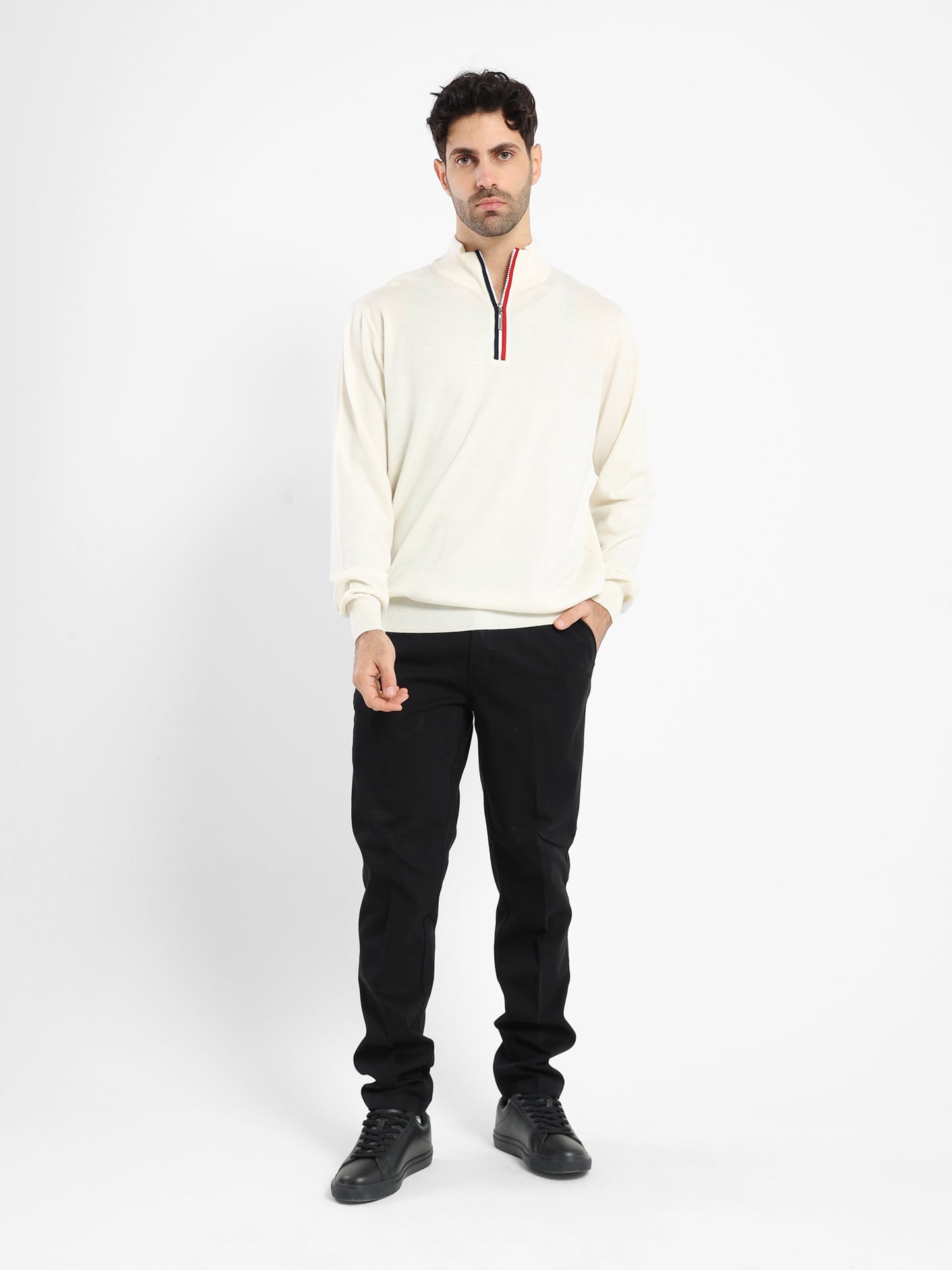 Mock Neck Plain Pullover