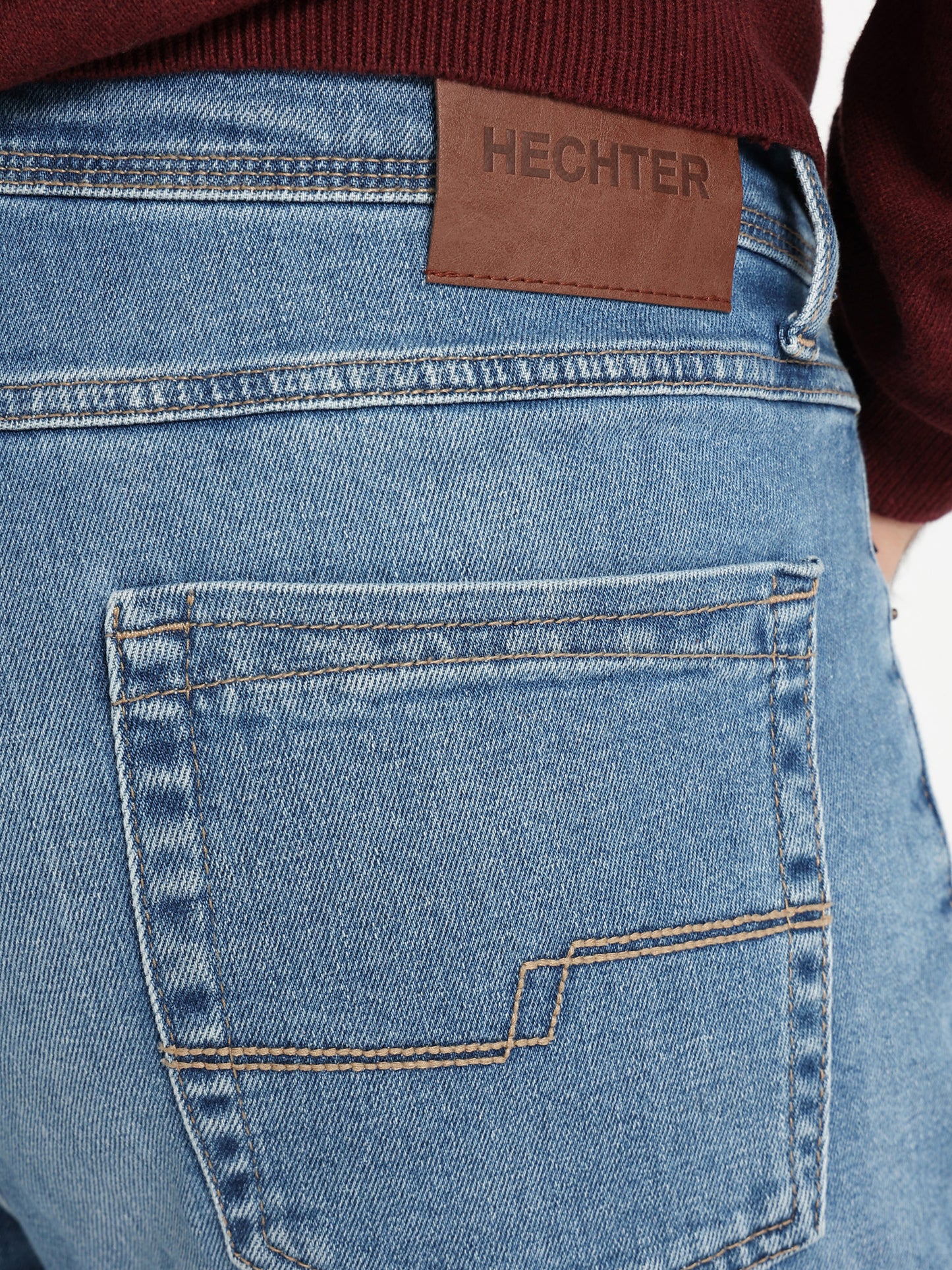 Washed Denim Pants