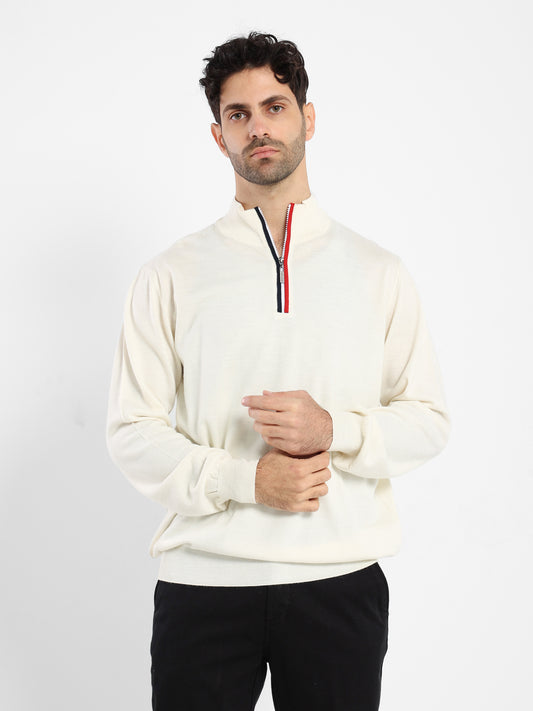 Mock Neck Plain Pullover