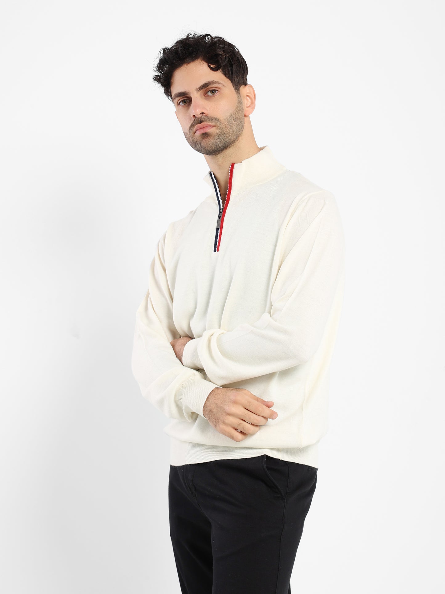 Mock Neck Plain Pullover