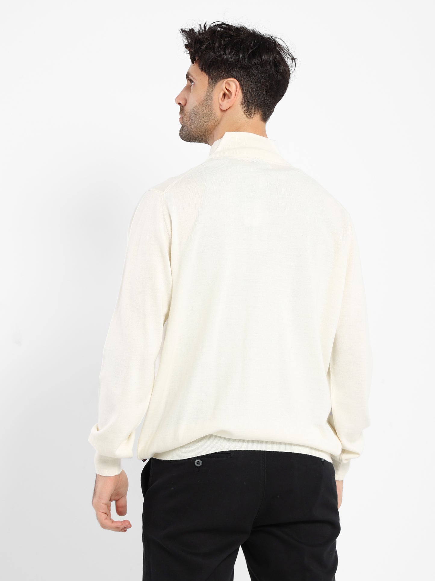 Mock Neck Plain Pullover