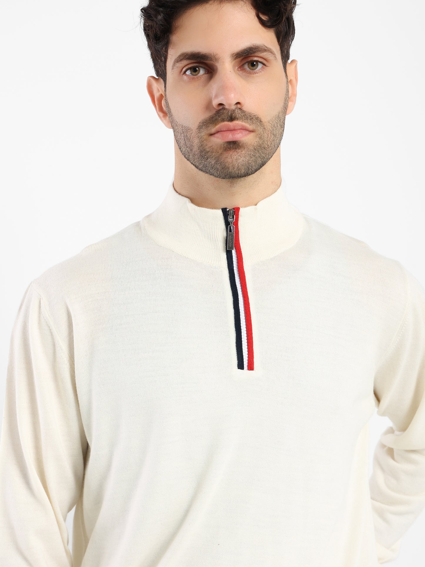 Mock Neck Plain Pullover