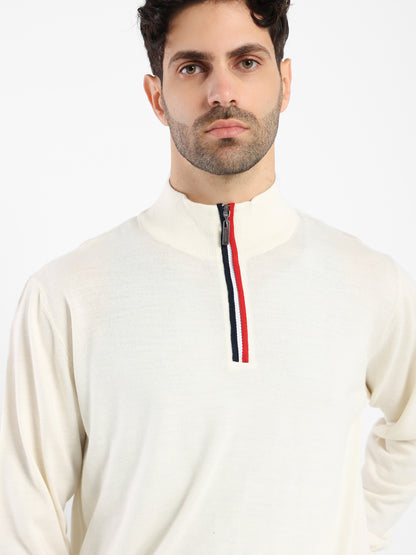 Mock Neck Plain Pullover