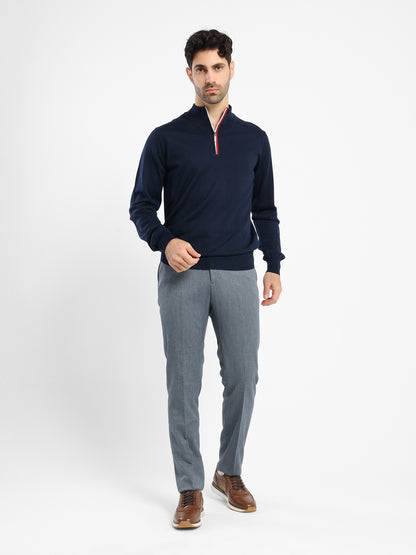 Mock Neck Plain Pullover