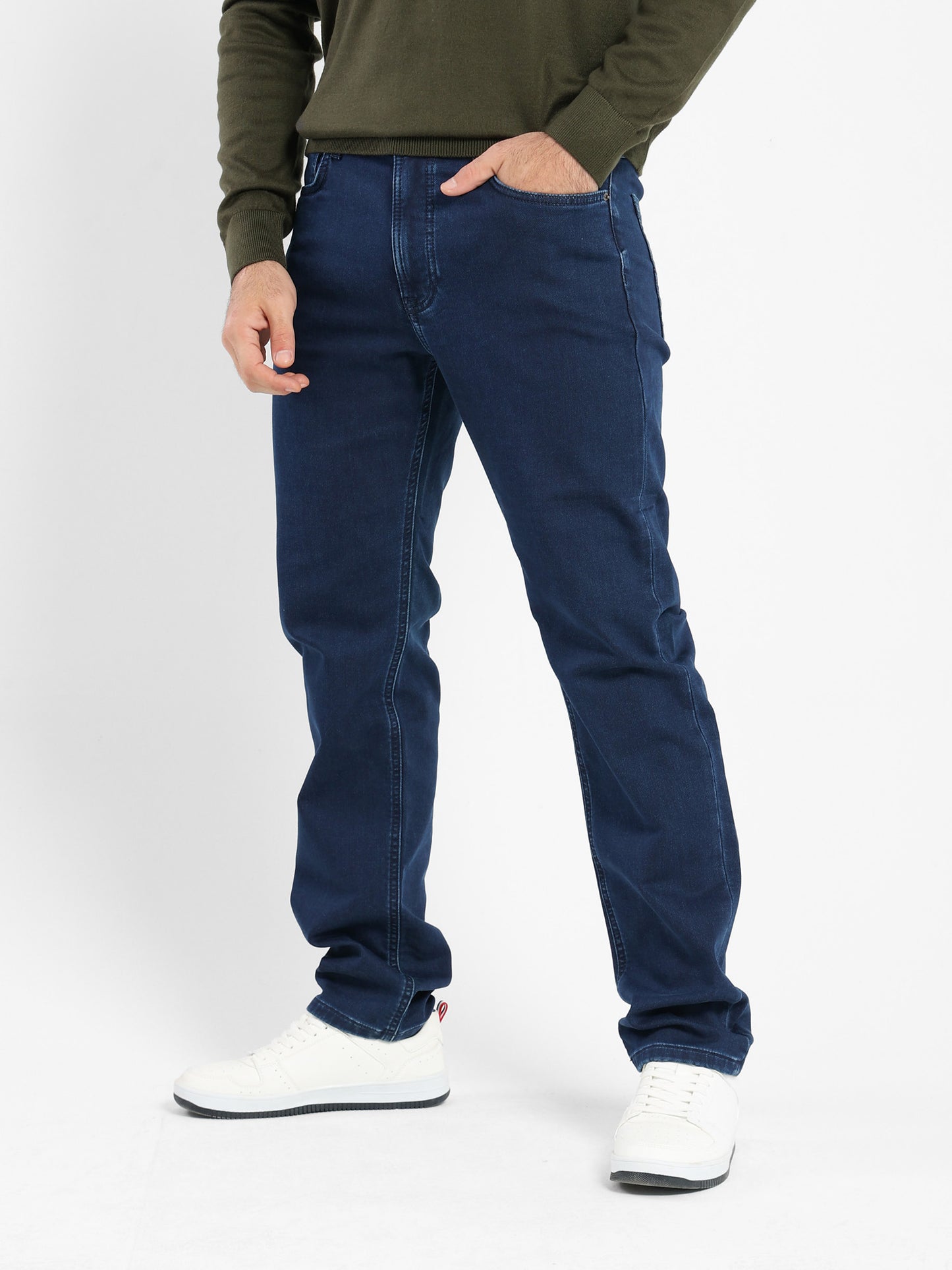 Denim Pants with Stretch Panel