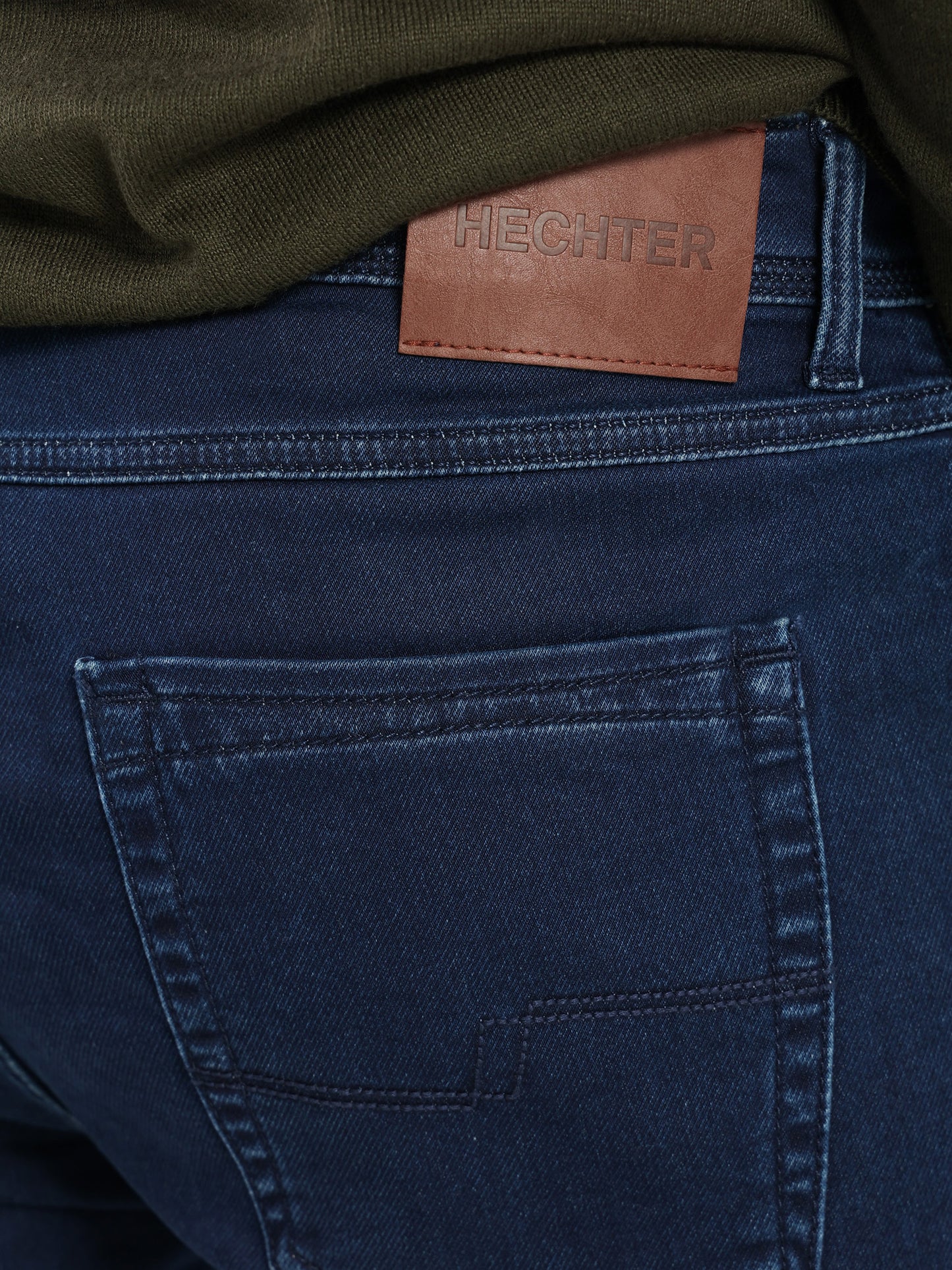 Denim Pants with Stretch Panel