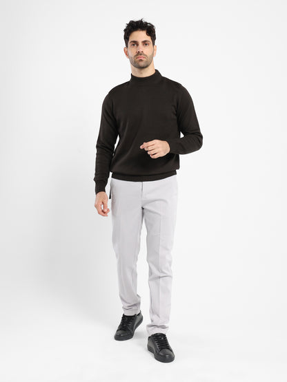Mock Neck Plain Pullover