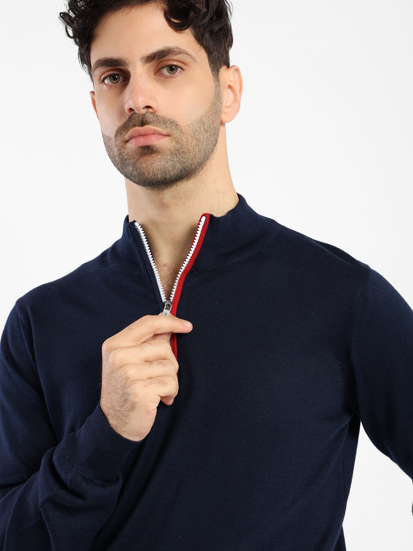 Mock Neck Plain Pullover
