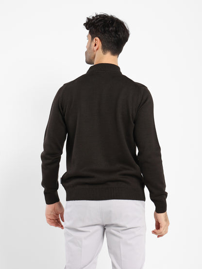 Mock Neck Plain Pullover