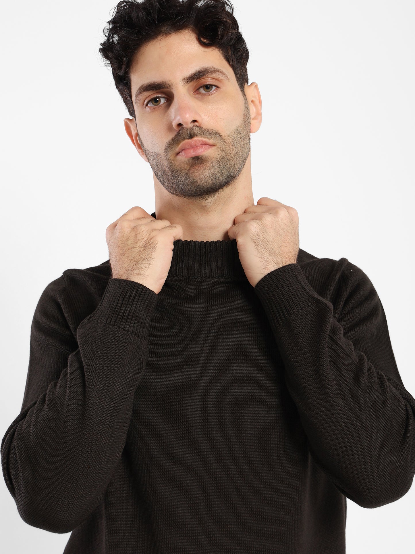 Mock Neck Plain Pullover