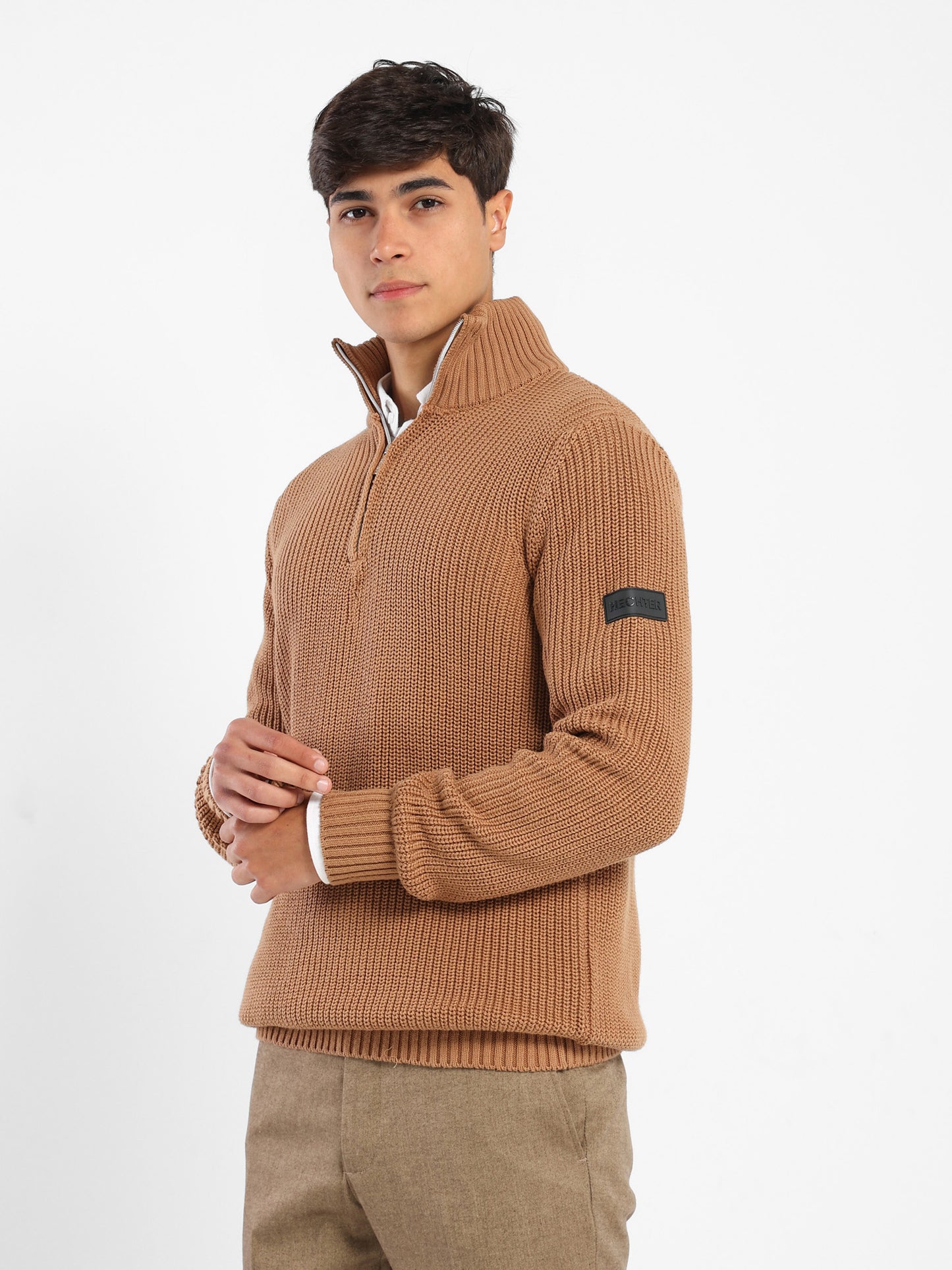 Mock Neck Knit Sweater