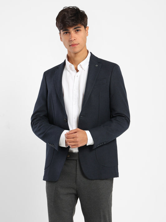 Plain Double-Breasted Blazer