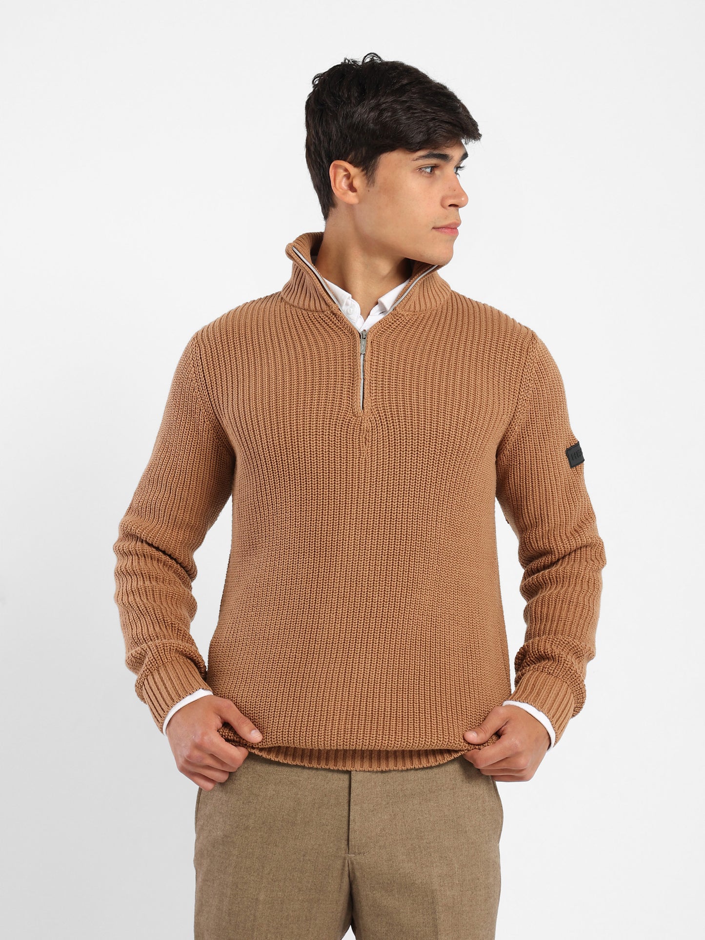 Mock Neck Knit Sweater