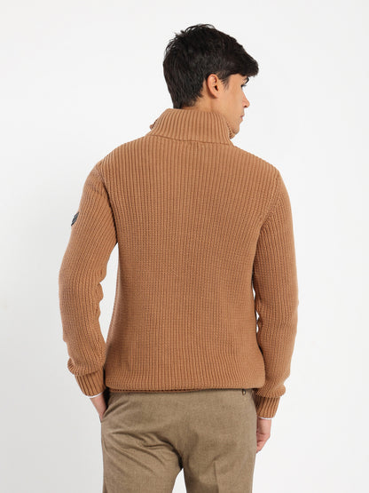 Mock Neck Knit Sweater
