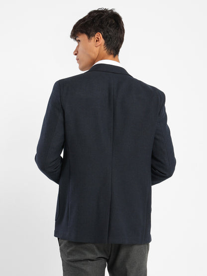 Plain Double-Breasted Blazer