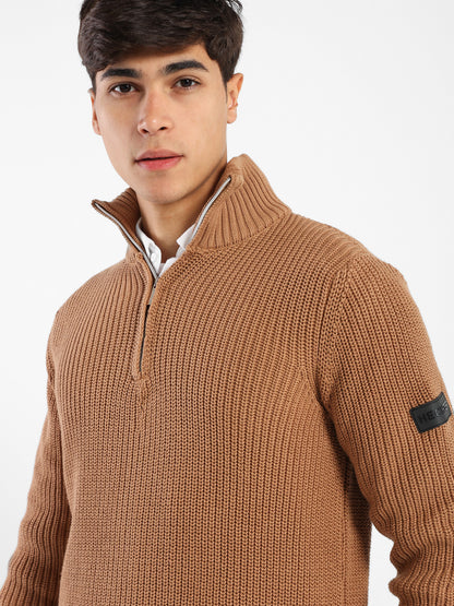 Mock Neck Knit Sweater
