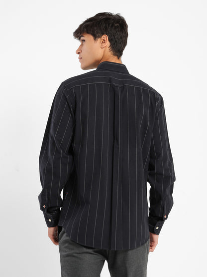 Regular Fit Striped Kent Collar Shirt