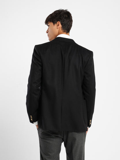 Double-Breasted Blazer with Gold Buttons