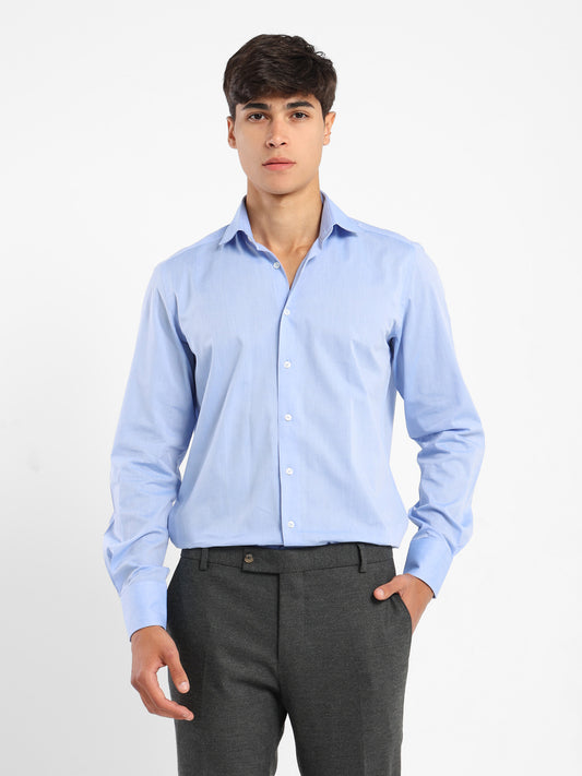 Italian Collar Long-Sleeve Shirt