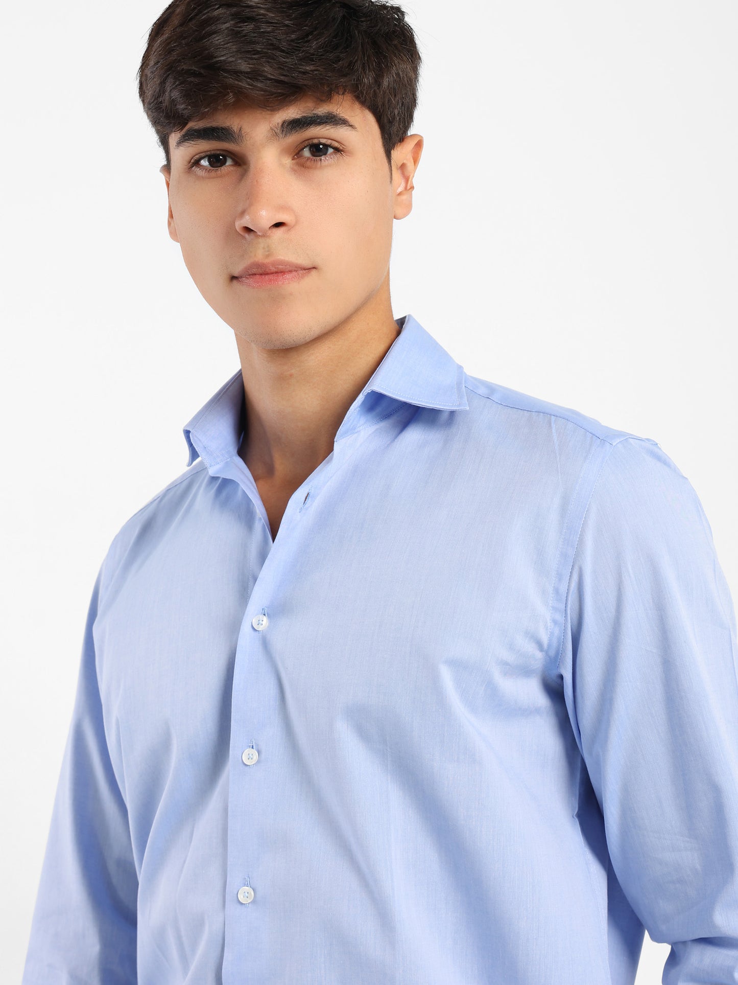 Italian Collar Long-Sleeve Shirt