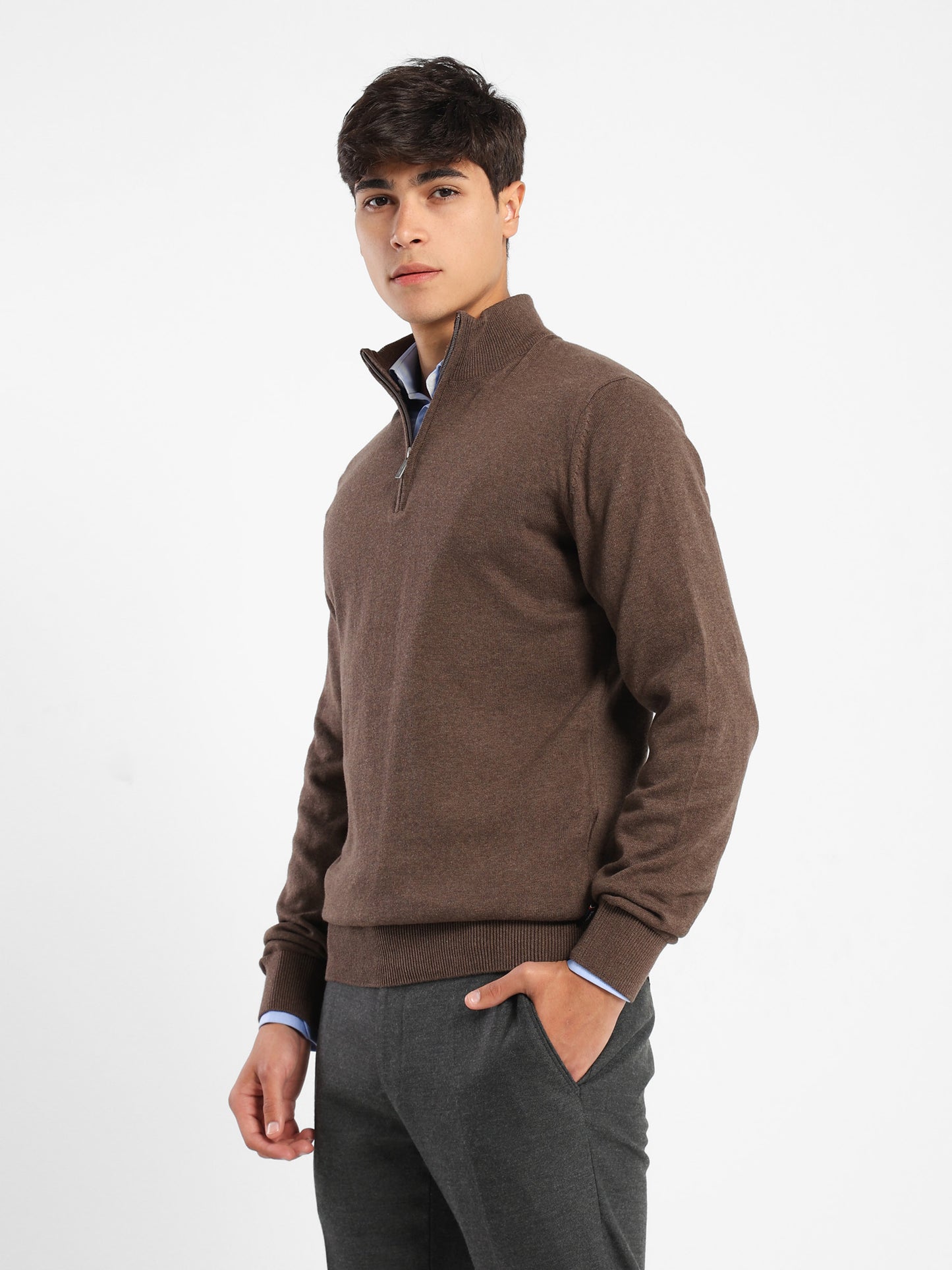 Mock Neck Knit Sweater