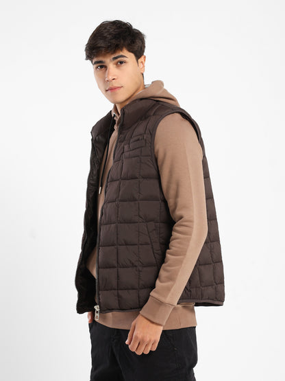 Mock Neck Parka Vest