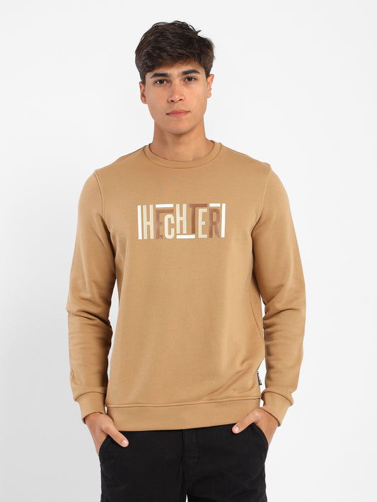 Round-Neck Sweatshirt with Place Print