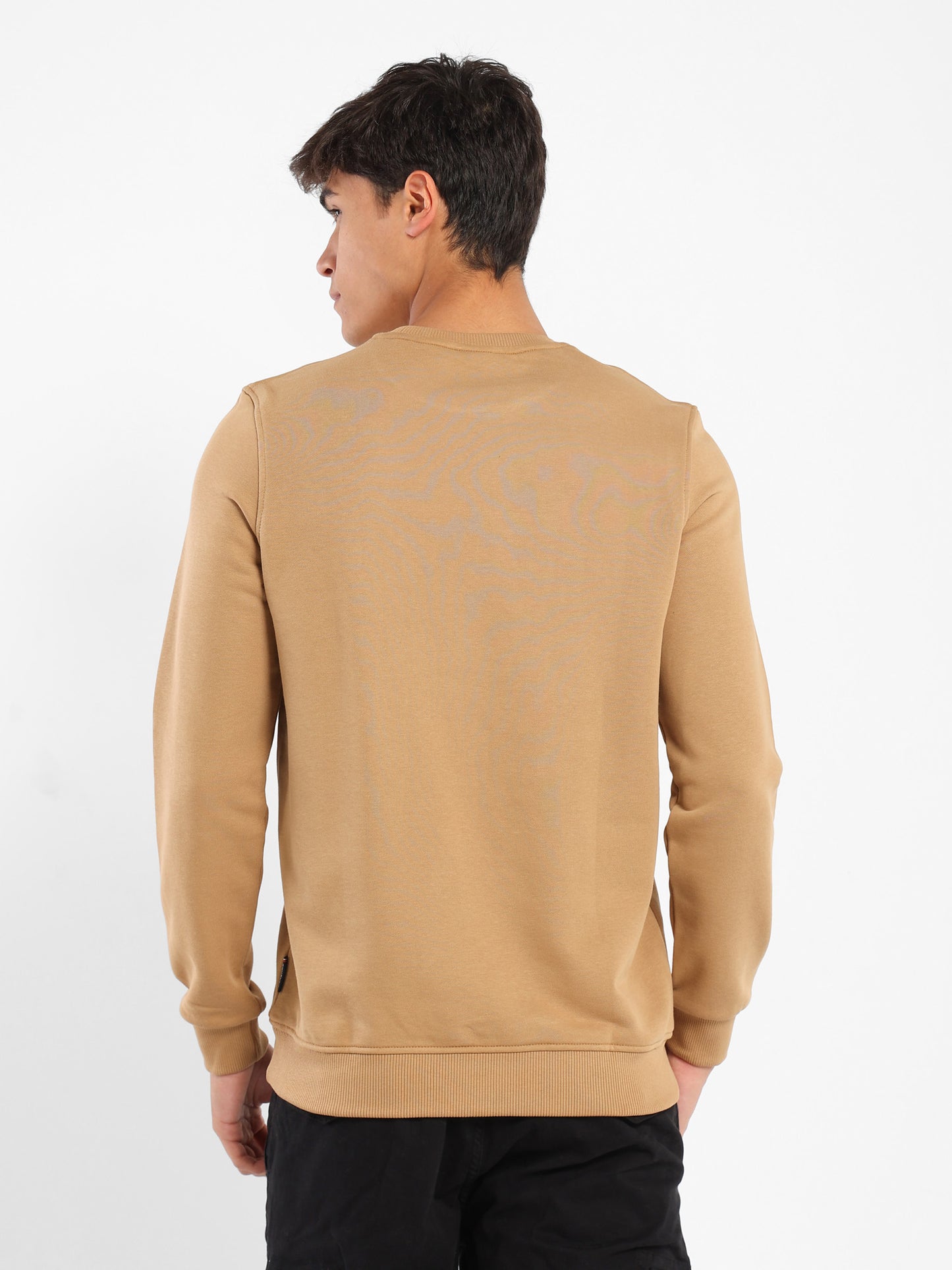 Round-Neck Sweatshirt with Place Print
