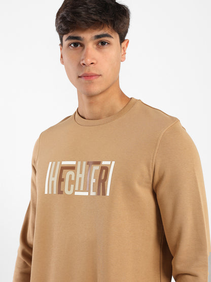 Round-Neck Sweatshirt with Place Print