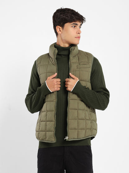 Mock Neck Parka Vest