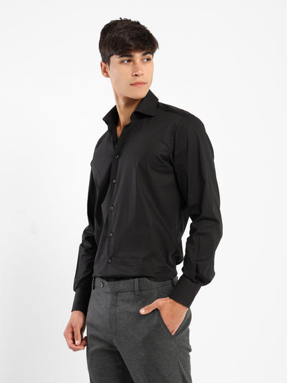Italian Collar Long-Sleeve Shirt