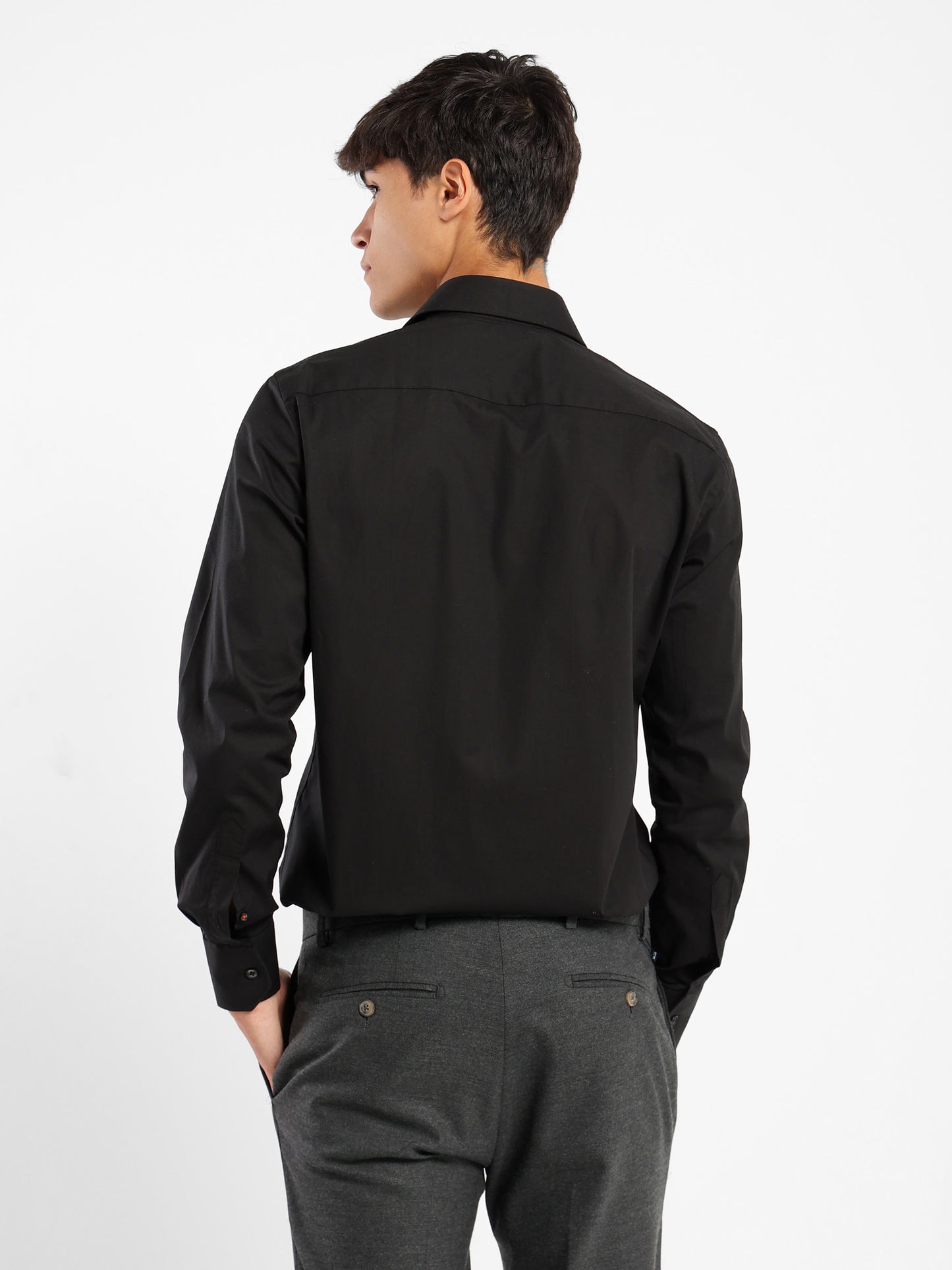 Italian Collar Long-Sleeve Shirt