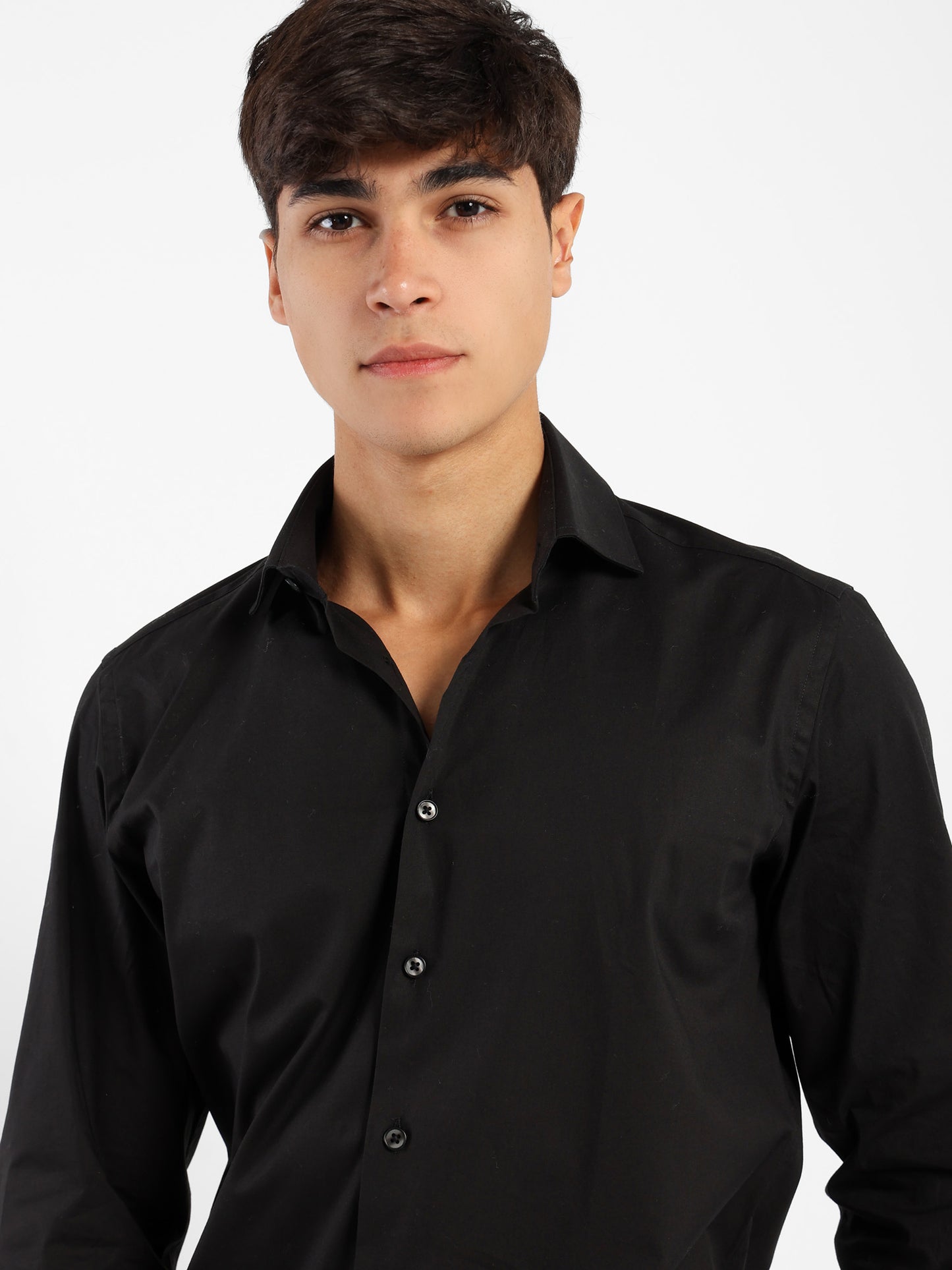 Italian Collar Long-Sleeve Shirt