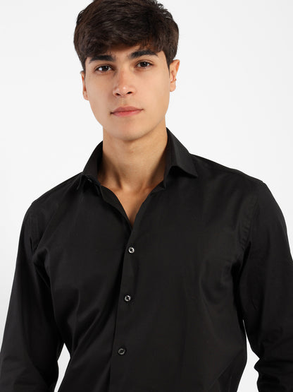 Italian Collar Long-Sleeve Shirt