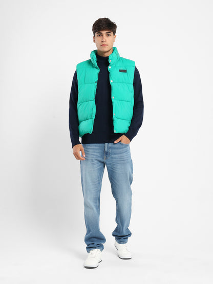 Mock Neck Parka Vest